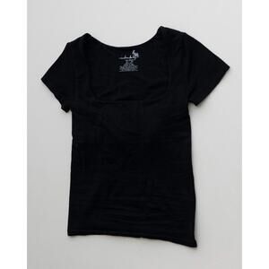 Free People Square Neck Black Stretchy Shirt XS/S